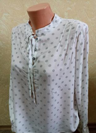 Хлопковая нежная блуза в горошек liu.jo1 фото
