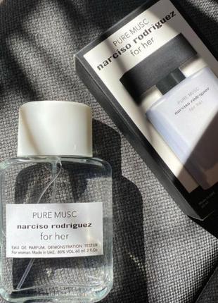 Tester duty free 60 ml narciso rodriguez for her pure musc