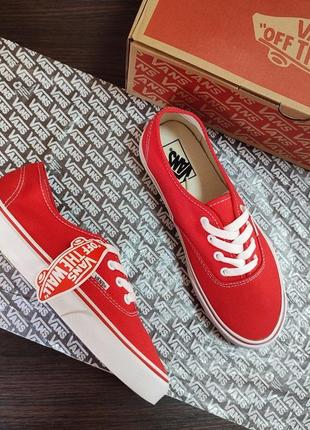 Красные кеды мокасины слипоны вансы ванс кроссовки вьетнам vans authentic red