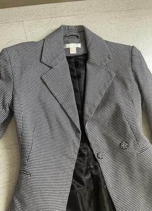 Брючный костюм в клеточку гусиную лапку