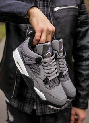 Мужские кроссовки nike air jordan retro 4 cool grey #найк