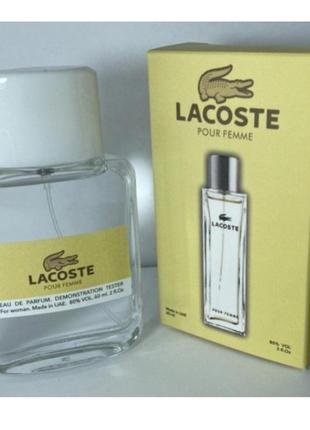 Мини-тестер duty free 60 ml lacoste pour femme, лакоста пурпур фем