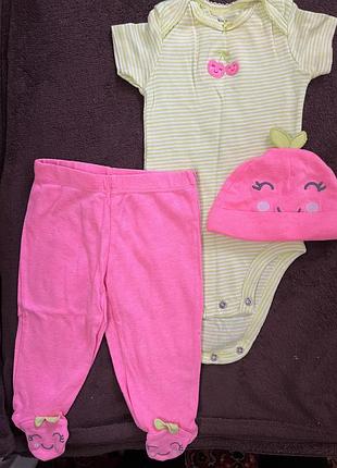 Комплект бодика штанишки carters