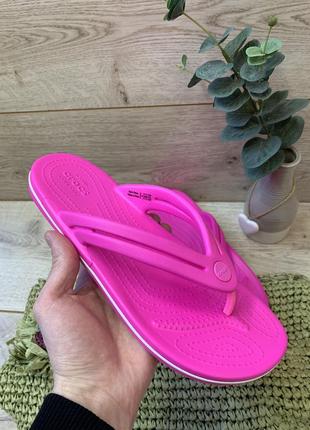 Женские кроксы crocs crocband flip 206100-6qq4 фото