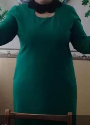 Зелене платье плаття зі вставками гепюру ажура