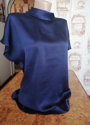 Шикарна блузка темно-синього кольору
