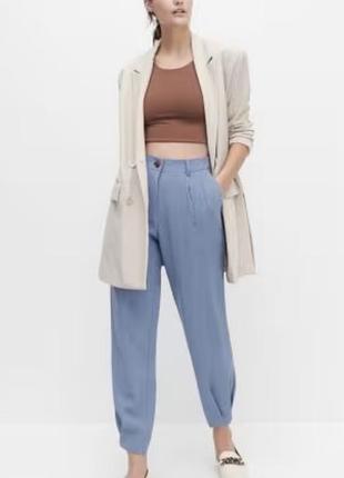 Брюки мом з защіпами