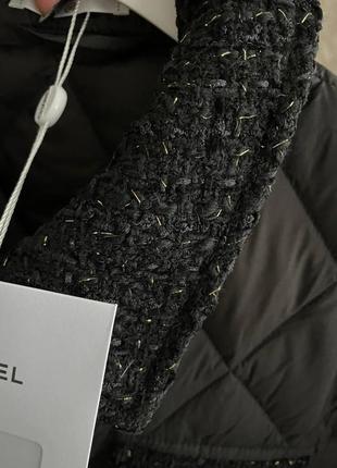 Куртка в стиле chanel пальто стеганая черная короткая3 фото