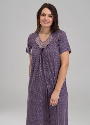 Сорочка  женская из вискозы с кружевом nicoletta 701322 фото