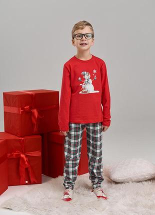 Піжама новорічна для хлопчиків і підлітків  сніговик