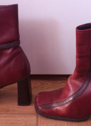 Ботинки кожаные женские сапожки полусапожки janet d черевики шкіряні жіночі р.36,5🇩🇪