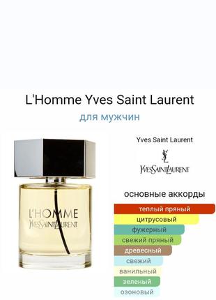 Yves saint laurent l’homme
туалетна вода2 фото