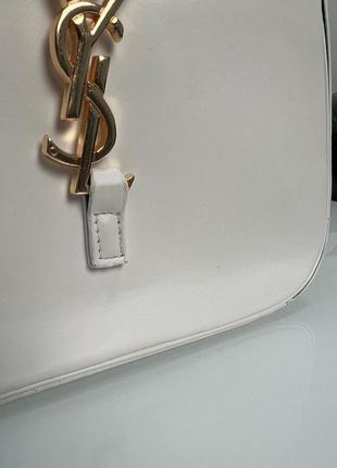 Белая сумка лаурент4 фото