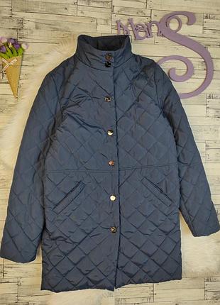 Дитяча подовжена куртка fashion для дівчинки стьобана темно-синього кольору єврозима розмір 158