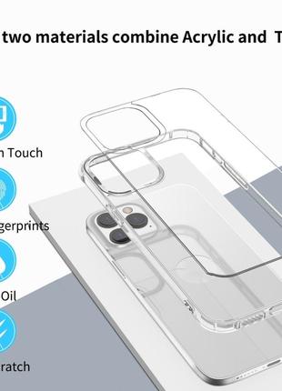 Протиударний акриловий чохол для iPhone 14 pro max max — прозорий