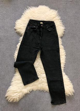 Cotton traders графитовые мом mom джинсы прямые трубы сигареты штаны джинс графит
