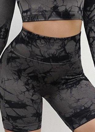 Шорты с мраморным принтом черного цвета, размер l