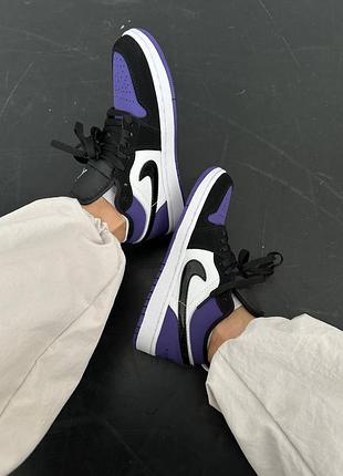 Кроссовки nike air jordan 1 low court purple6 фото