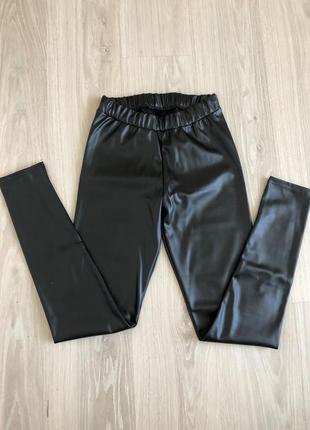 Шкіряні штани на флісі
