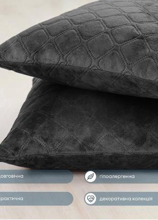 Подушка 2 шт декоративна "velour" 40*40 с4 фото