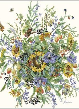 Набір для вишивання хрестиком. розмір:  38*44 см квіти і метелики