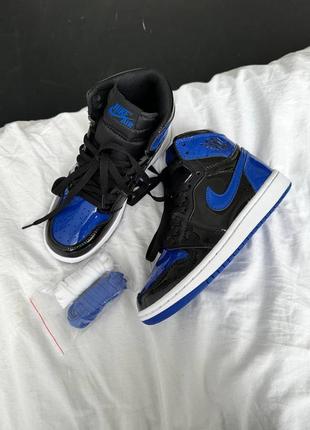 Кросівки nike air jordan 1 retro black blue