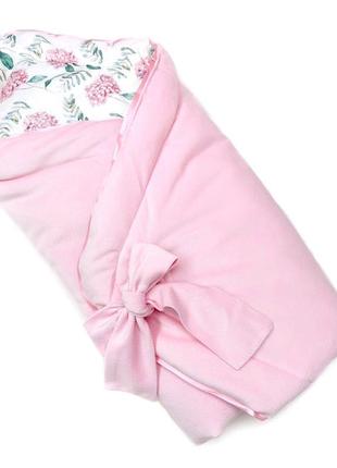 Конверт-плед на виписку для новонароджених, 100% органічна бавовна, вельвет, синтепух