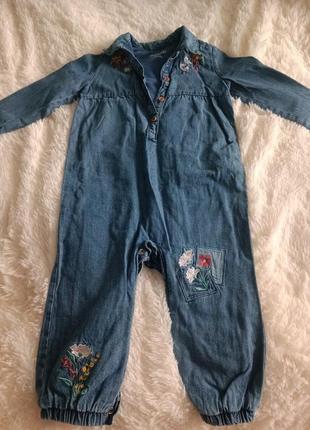 Джинсовый комбинезон 92 см