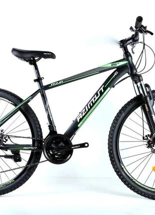 Велосипед azimut aqua 27.5" gd рама 17, 2021 черно-зеленый