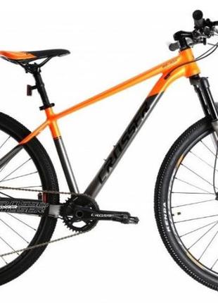 Велосипед найнер crosser mt-036 29" (рама 17, 2*9) hidraulic l-twoo серо-оранжевый1 фото
