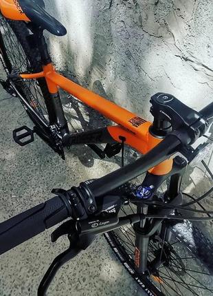Велосипед найнер crosser mt-036 29" (рама 17, 2*9) hidraulic l-twoo серо-оранжевый5 фото