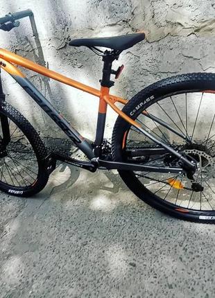Велосипед найнер crosser mt-036 29" (рама 17, 2*9) hidraulic l-twoo серо-оранжевый4 фото
