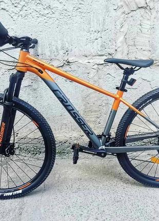 Велосипед найнер crosser mt-036 29" (рама 17, 2*9) hidraulic l-twoo серо-оранжевый3 фото