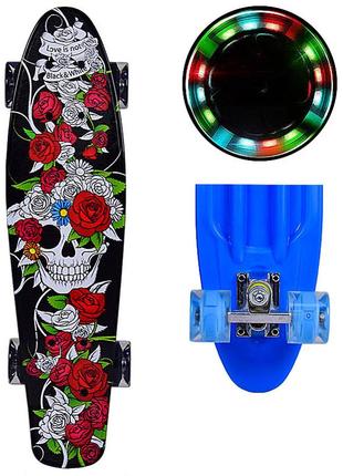 Пенні борд penny board sc21503-5 56,5*15 см колеса pu світло