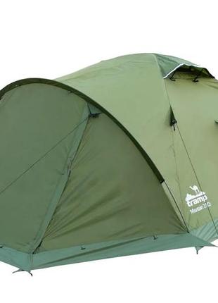 Экспедиционная четырехместная палатка tramp mountain 4 (v2) зеленая trt-024-green