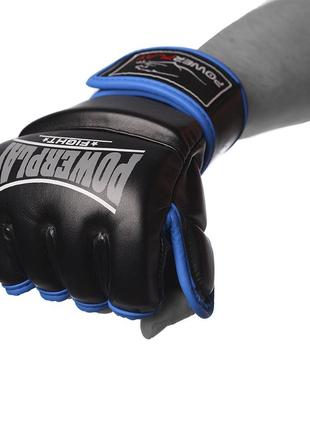 Перчатки для mma powerplay 3058 черно-синие m2 фото