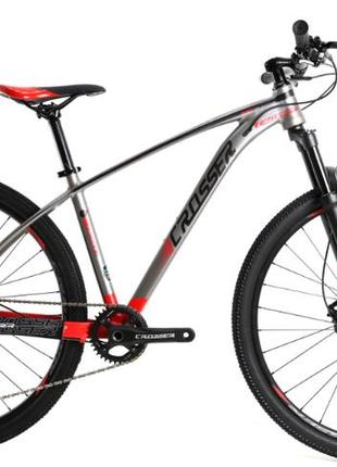 Велосипед найнер crosser quick 29" (рама 21, 3*8) hidraulic shimano altus сіро-червоний