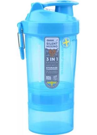 Шейкер спортивний smartshake original2go 600ml neon blue (original)4 фото