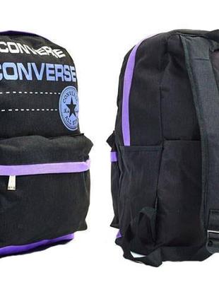Рюкзак міський, спортивний converse ga-371-2 (pl, р-р 43х30х13см, чорно-фіолетовий)