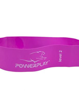 Фітнес-резинка powerplay 4140 level 2 (600*60*0.8мм, 10 кг) фіолетова2 фото