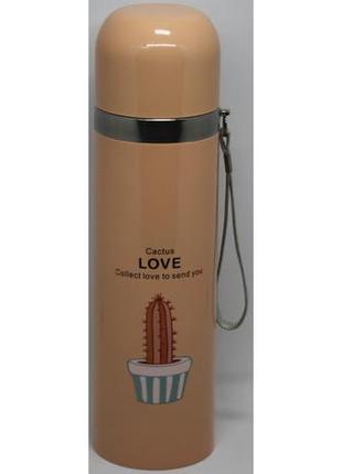 Термос вакуумный металлический "coffe cup" 500мл mt-3886 персиковый