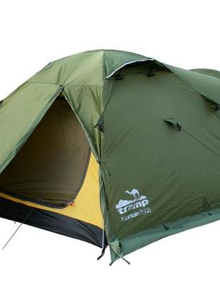 Экспедиционная трехместная палатка tramp mountain 3 (v2) зеленая trt-023-green