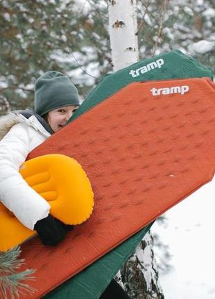 Ультралегкий самонадувающийся коврик tramp ultralight tpu оранжевый 183х51х2,5 tri-0228 фото