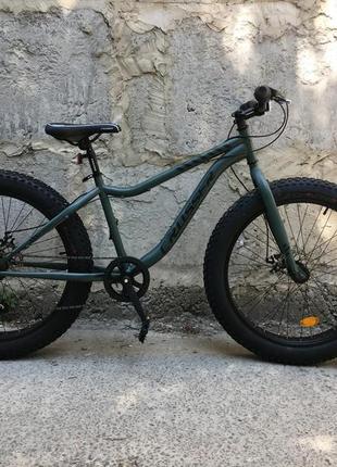 Елосипед crosser fat bike 26" (стальная рама 16) темно-зеленый