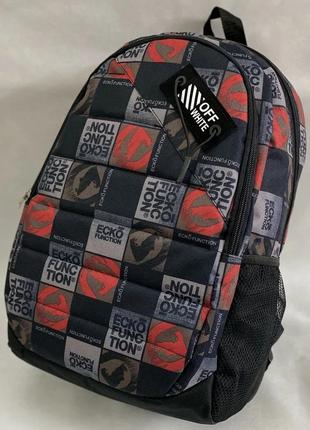 Рюкзак міський спортивний off-white (р-р 44х29см, чорний)2 фото