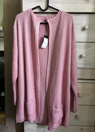 Летний кардиган пальто миди 10-12-14 италия хлопок 100%