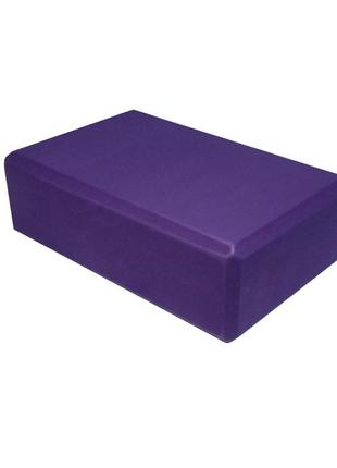 Блок для йоги. кирпичик для йоги sns 23см*15,5см*7,5см фиолетовый5 фото