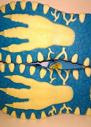 Сандалі босоніжки dinosoles динозаври бірюза-жовті8 фото