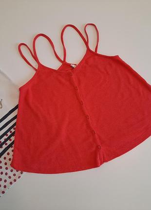 Стильна котонова майка топ oversize, розмір xs, s, m, l