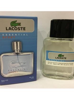 Мини-тестер duty free 60 ml lacoste essential sport, лакост эссеншиал спорт